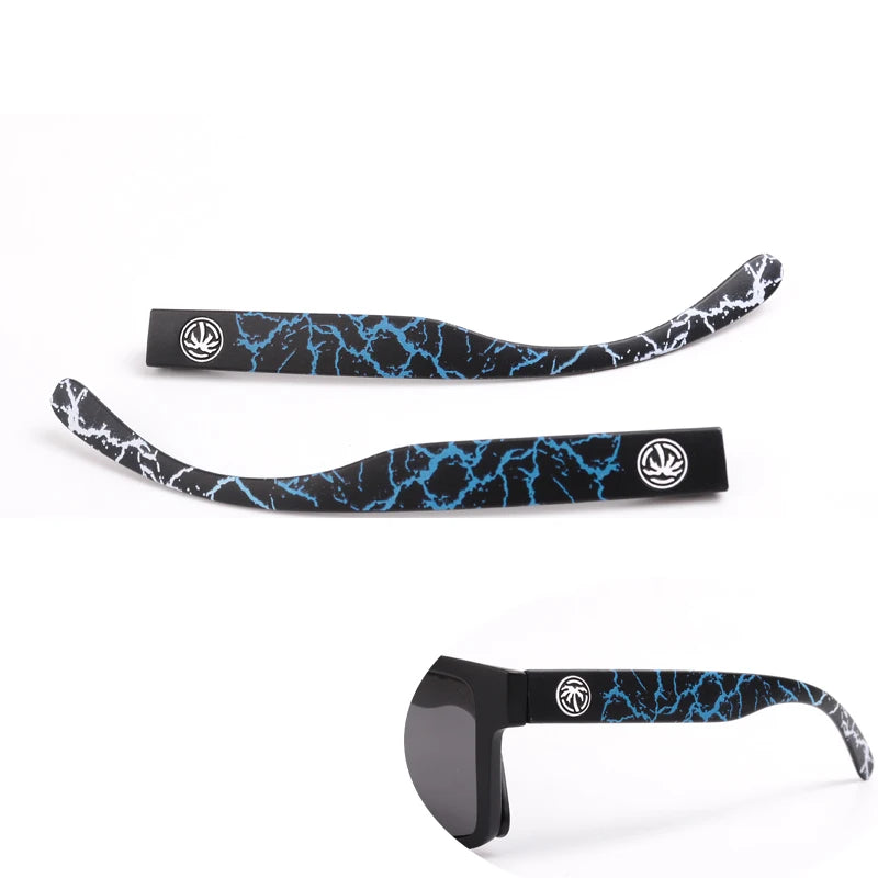 NEW luxury BRAND Mirrored Polarized lens heat wave Sunglasses men sport goggle uv400 protection with case