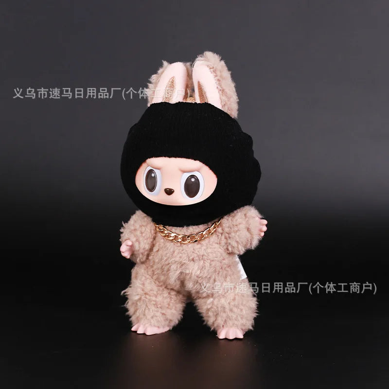 Funny Headgear For Ropa Labubu Trendy Outfit Accessories Matching Big Gold Chain Mini Clothes Set You Like