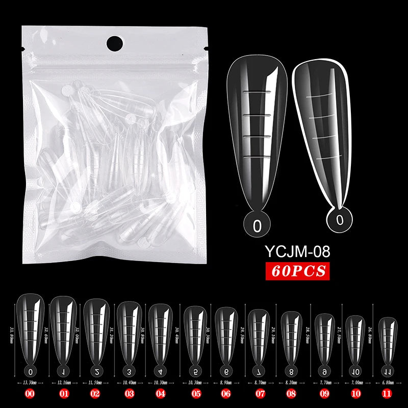 Extension False Nails Art Tips Acrylic Fake Finger Gel Polish Mold Sculpted Full Cover Press on Nails Manicures Accessories Tool