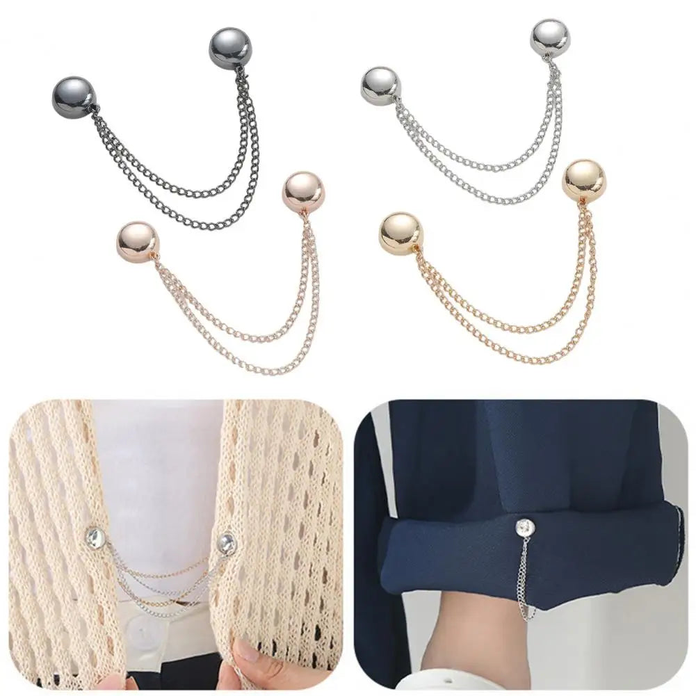 2Pcs Multi-Function Magnetic Clothing Clips Multi-Purpose Colorful Pinless Brooch Clothes Hijab Magnet Pins Magnetic Button Clip