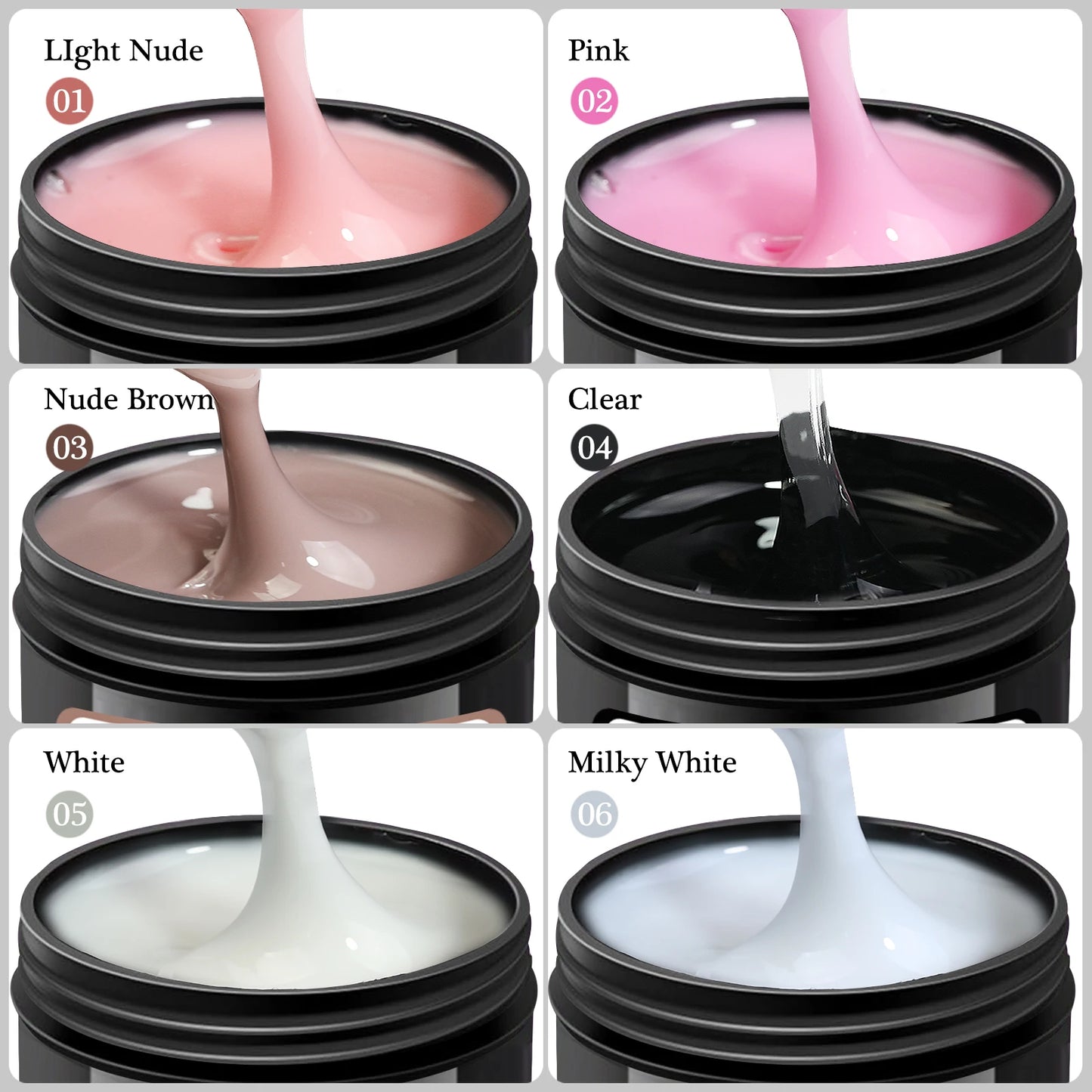 150g Large Capacity Nail Extension Gel Acrylic Semi-Permanent UV/LED Gel Varnish Suitable for DIY Design Nail Art Extension Tool