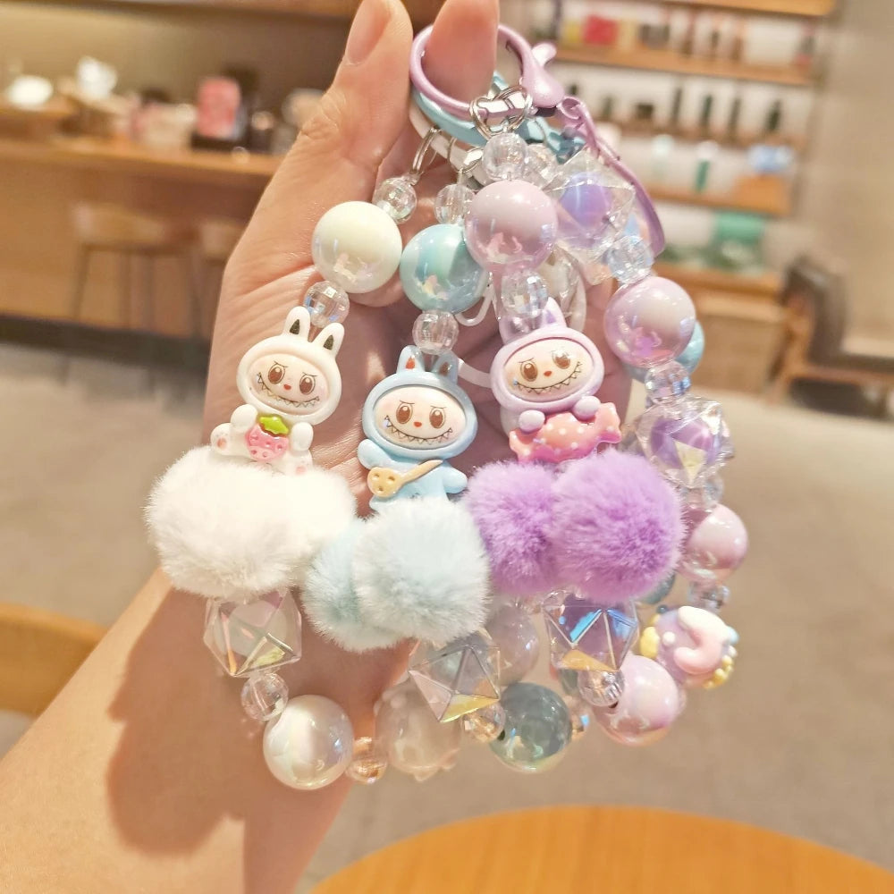 New Kawaii Labu Doll Anime Mobile Phone Chain, Key Chain, Bag Pendant Decoration, Gift