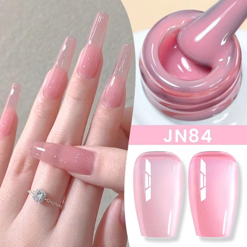 BORN PRETTY Milky White Jelly Nude Gel Nail Polish 10ml White Translucent Soak Off Gel Vernis Semi Permanent Need UV Light Cure