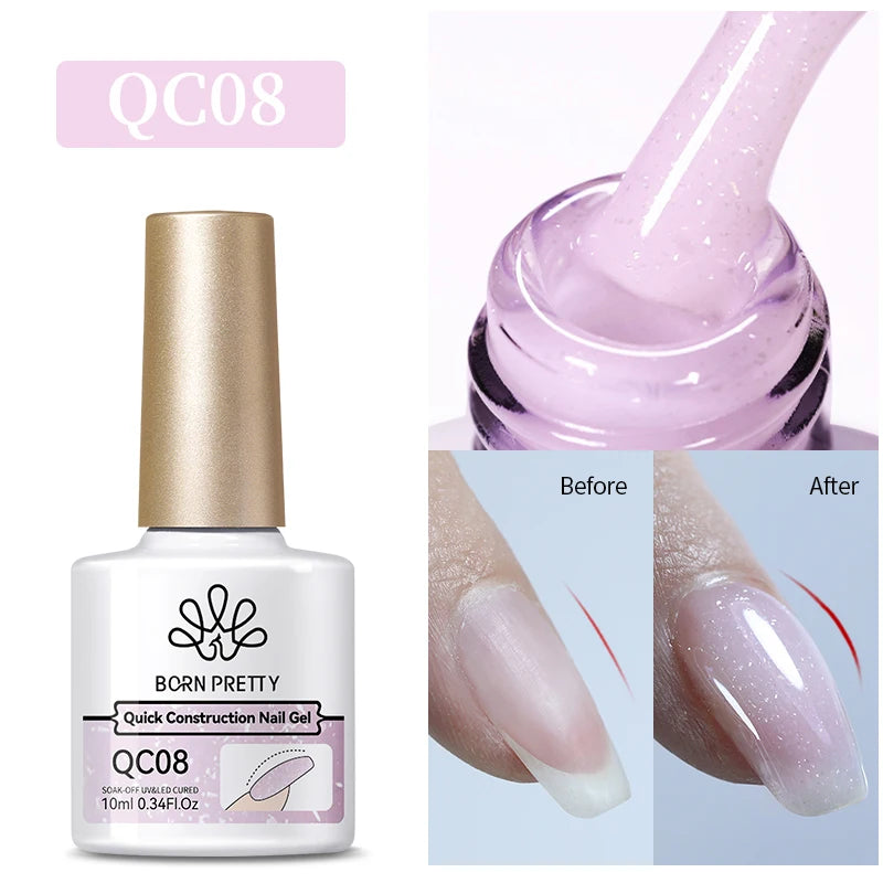 BORN PRETTY 10ml Glitter Silver Liner Paint Gel Nail Polish Line Stripe Gel Vernis Semi Permanent for Drawing Line French Nails