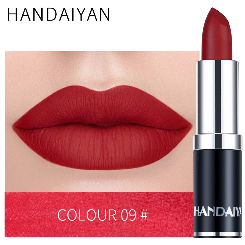 HANDAIYAN 12-COLOR MATTE LIPSTICK WATERPROOF LONG-LASTING MOISTURIZING VELVET MATTE LIPSTICK