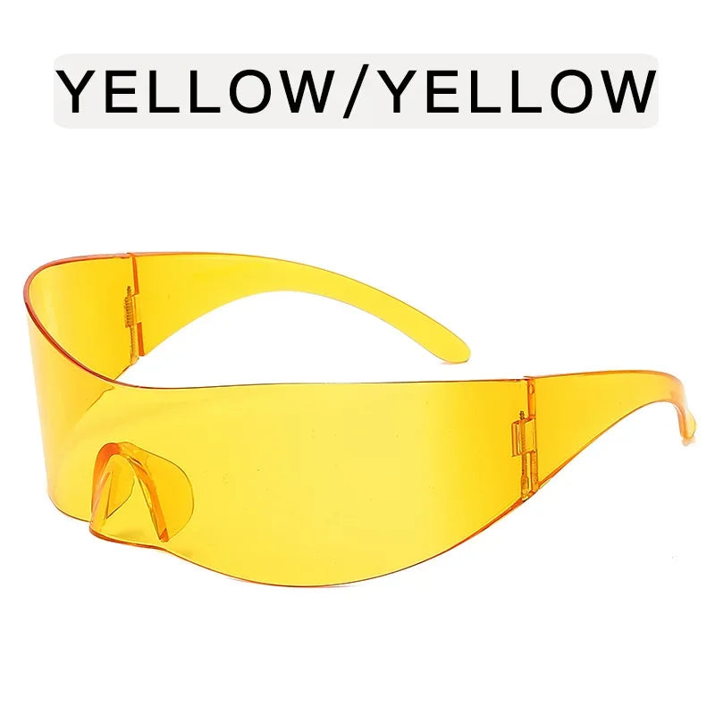 OVOYAM Punk Oversized Sunglasses Women Future Vintage Goggles for Women/Men Fashion Simple 2024 Glasses Women Gafas De Sol Mujer