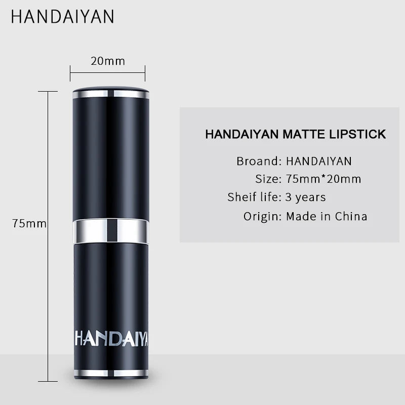 HANDAIYAN 12-COLOR MATTE LIPSTICK WATERPROOF LONG-LASTING MOISTURIZING VELVET MATTE LIPSTICK