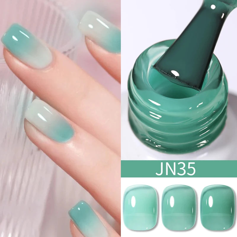 BORN PRETTY 10ml Translucent Jelly Nude Gel Nail Polish Colorful Varnish Semi Permanent UV LED Nail Art Manicure Gel