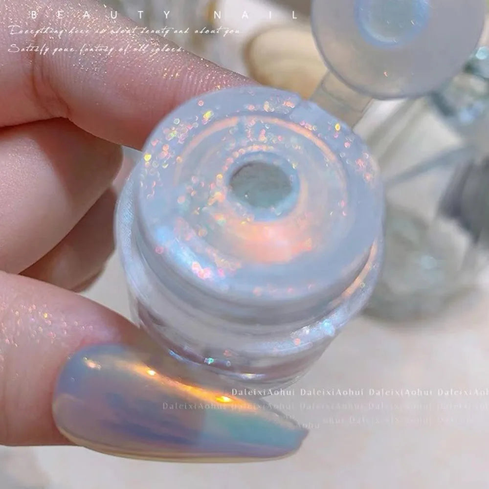 Aurora Colorful Chrome Unicorn Nail Powder Moonlight Mirror Nail Glitter Pigment Metallic Effect Pigment UV Gel Polish Powder