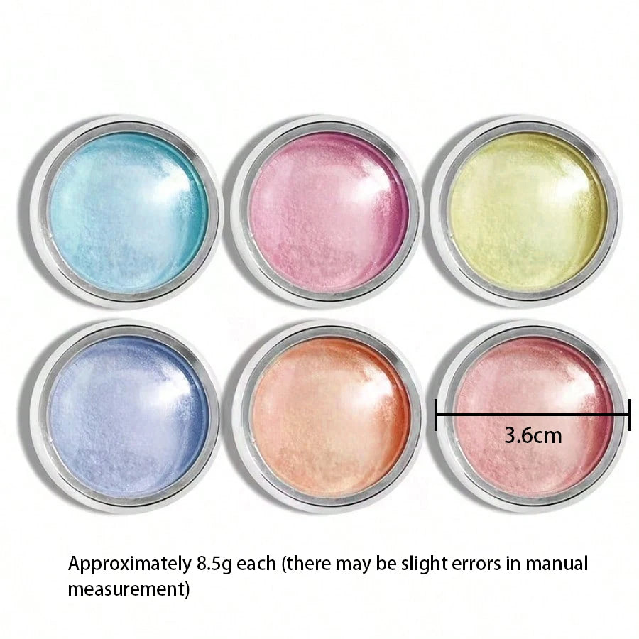 6pcs Shimmering Aurora Nail Powder - Multichrome Metallic Mirror Effect, Chameleon Gel Polish - Transforming Holographic