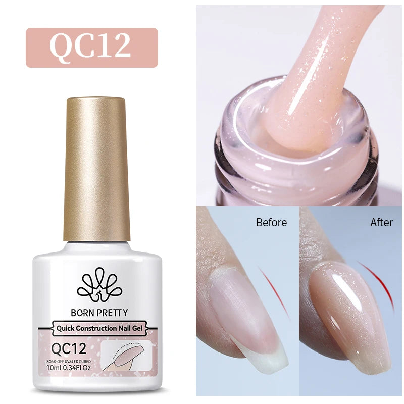 BORN PRETTY 10ml Glitter Silver Liner Paint Gel Nail Polish Line Stripe Gel Vernis Semi Permanent for Drawing Line French Nails