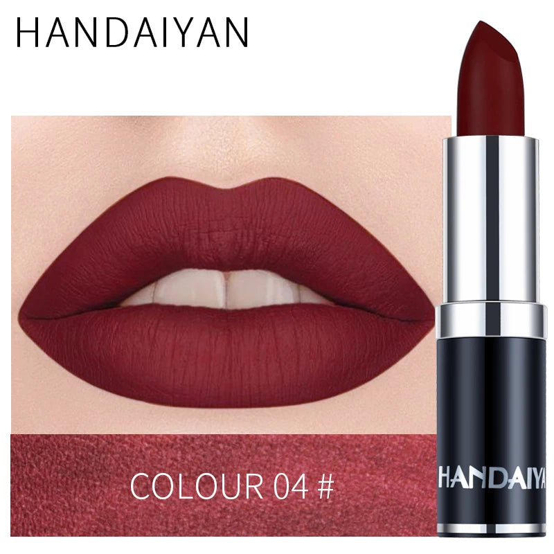 HANDAIYAN 12-COLOR MATTE LIPSTICK WATERPROOF LONG-LASTING MOISTURIZING VELVET MATTE LIPSTICK