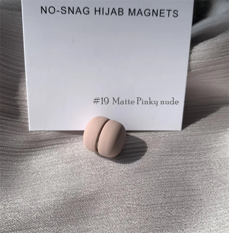 Strong Metal Plating Magnetic Hijab Clip Safe Hijab Brooch Scarf Accessories No Hole Pins Brooch Magnet Muslim Scarf Jewelry Set