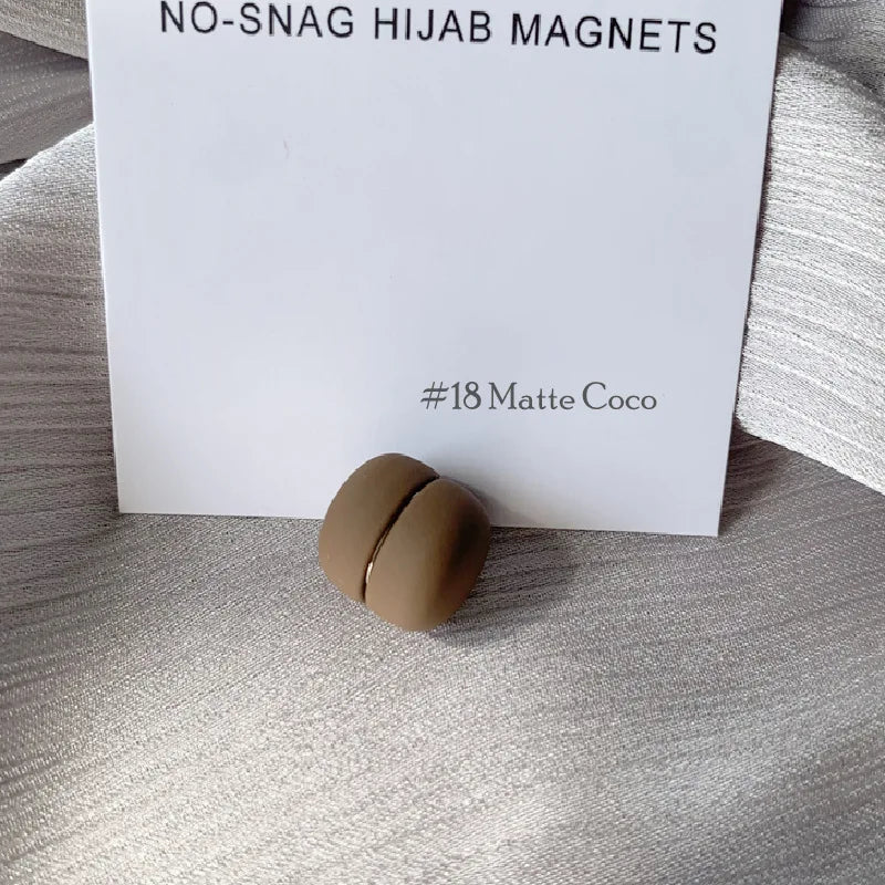 Strong Metal Plating Magnetic Hijab Clip Safe Hijab Brooch Scarf Accessories No Hole Pins Brooch Magnet Muslim Scarf Jewelry Set