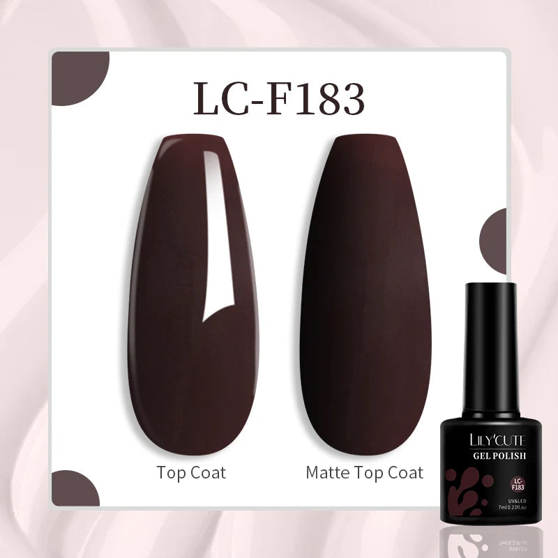 LILYCUTE 129 Colors 7ML Nail Gel Polish Nail Supplies Vernis Semi Permanent Nail Art Manicure Soak Off LED UV Gel Nail Varnishes