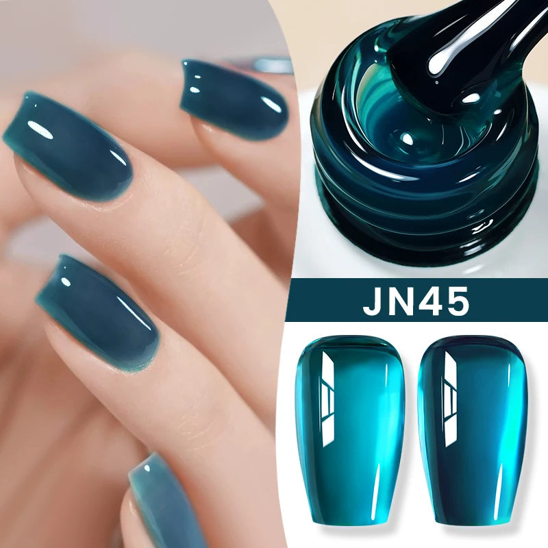 BORN PRETTY Milky White Jelly Nude Gel Nail Polish 10ml White Translucent Soak Off Gel Vernis Semi Permanent Need UV Light Cure