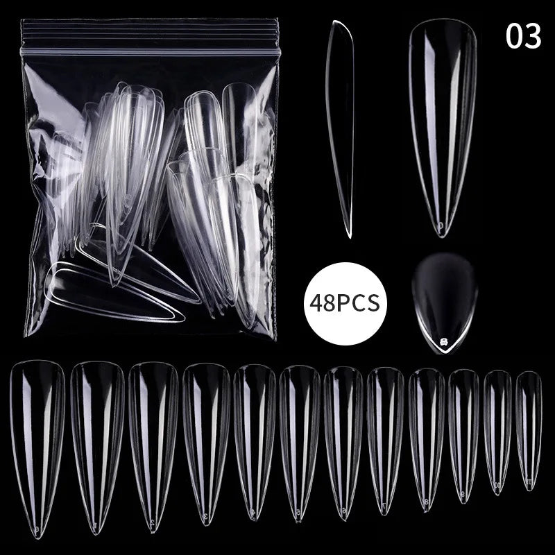 Extension False Nails Art Tips Acrylic Fake Finger Gel Polish Mold Sculpted Full Cover Press on Nails Manicures Accessories Tool