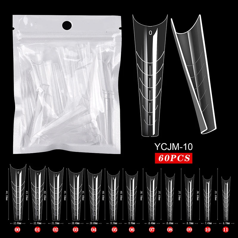 Extension False Nails Art Tips Acrylic Fake Finger Gel Polish Mold Sculpted Full Cover Press on Nails Manicures Accessories Tool