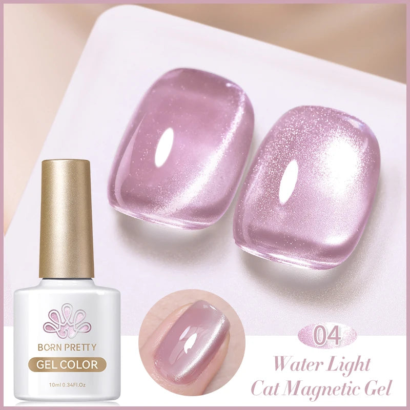 BORN PRETTY 10ml Super Shining Reflective Cat Magnetic Gel Ultra Shine Glitter Red Silver Soak Off UV LED Gel Nail Art Varnish