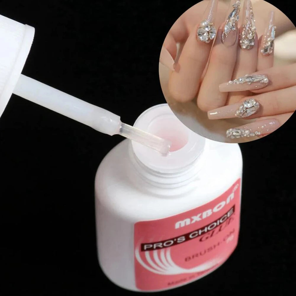7g Fast-drying Nail Bond Glue Super Strong Adhesive False Nails Glue Acrylic Nail Tips Rhinestones Crystal Diamond Sticky Glue