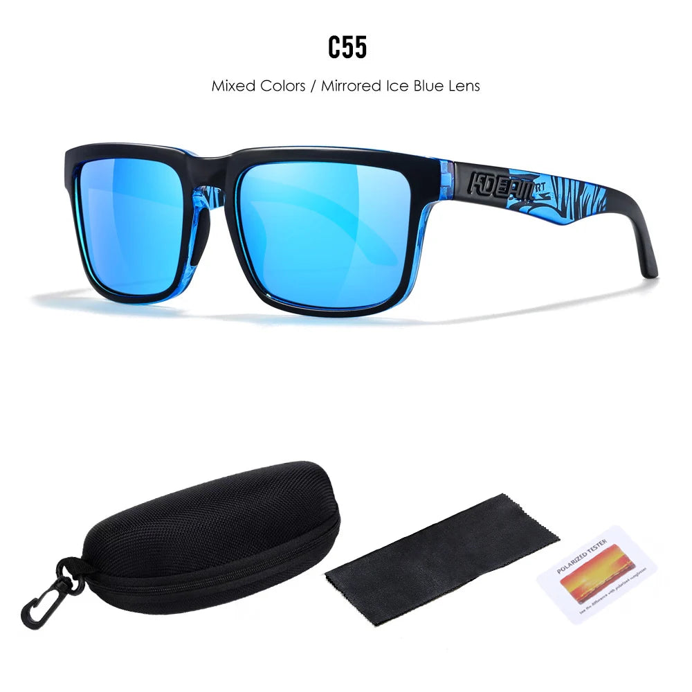 2025 Kdeam Polarized Sunglasses for Men Women Fashion Unisex Brand Trendy Outdoor Eyewear For Couple Mirror red lens