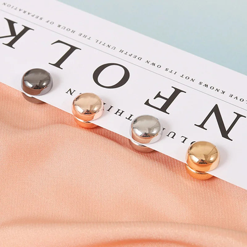 1pc Mini Round Magnetic Shawl Fixed Buckle Pins Hijab Clip Dual-use Safety Pins For Scarf Cardigan Brooch Headscarf Accessories