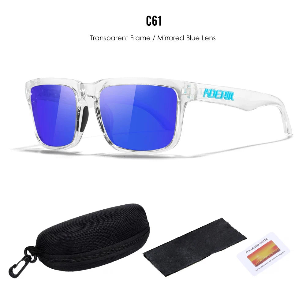 2025 Kdeam Polarized Sunglasses for Men Women Fashion Unisex Brand Trendy Outdoor Eyewear For Couple Mirror red lens