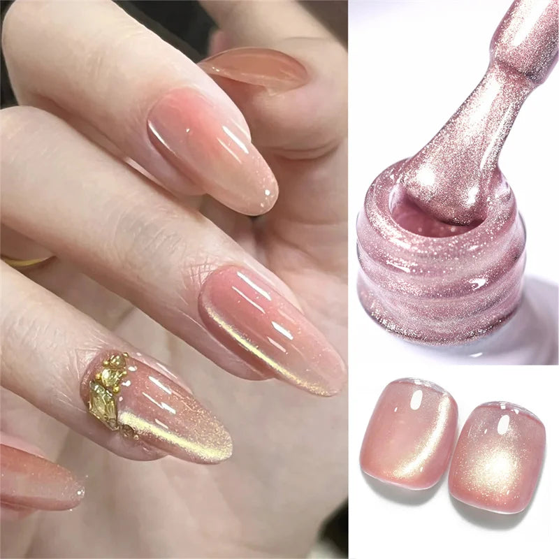 BORN PRETTY 10ml Super Shining Reflective Cat Magnetic Gel Ultra Shine Glitter Red Silver Soak Off UV LED Gel Nail Art Varnish