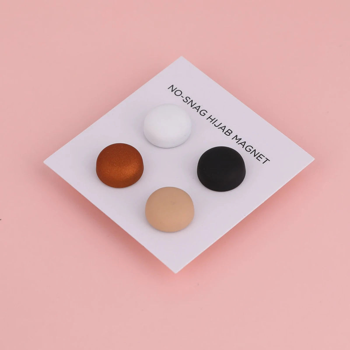 8pcs / Card Matte Magnet Hijab Pins Magnetic Brooch Headscarf Women Shawl Strong Magnetic Button Headscarf Accessories Mix Color