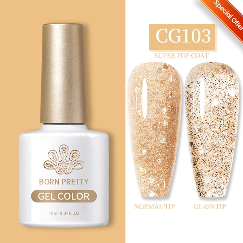BORN PRETTY 30ml Glitter Acrylic Gel Finger Extension Nail Polish Silver Pink Extension Gel Polish Soak Off Nail Slip Solution