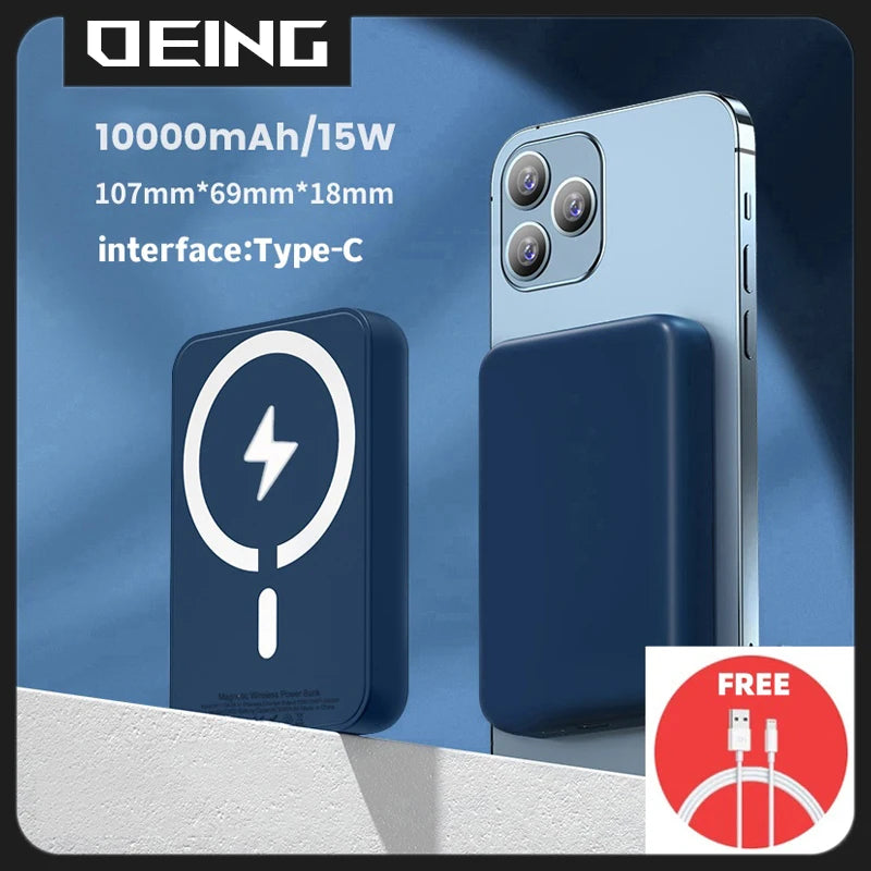 Magnetic Powerbank For iPhone Type-C External Auxiliary Battery Portable Wireless Charger For Apple Original Magsafe Power Bank