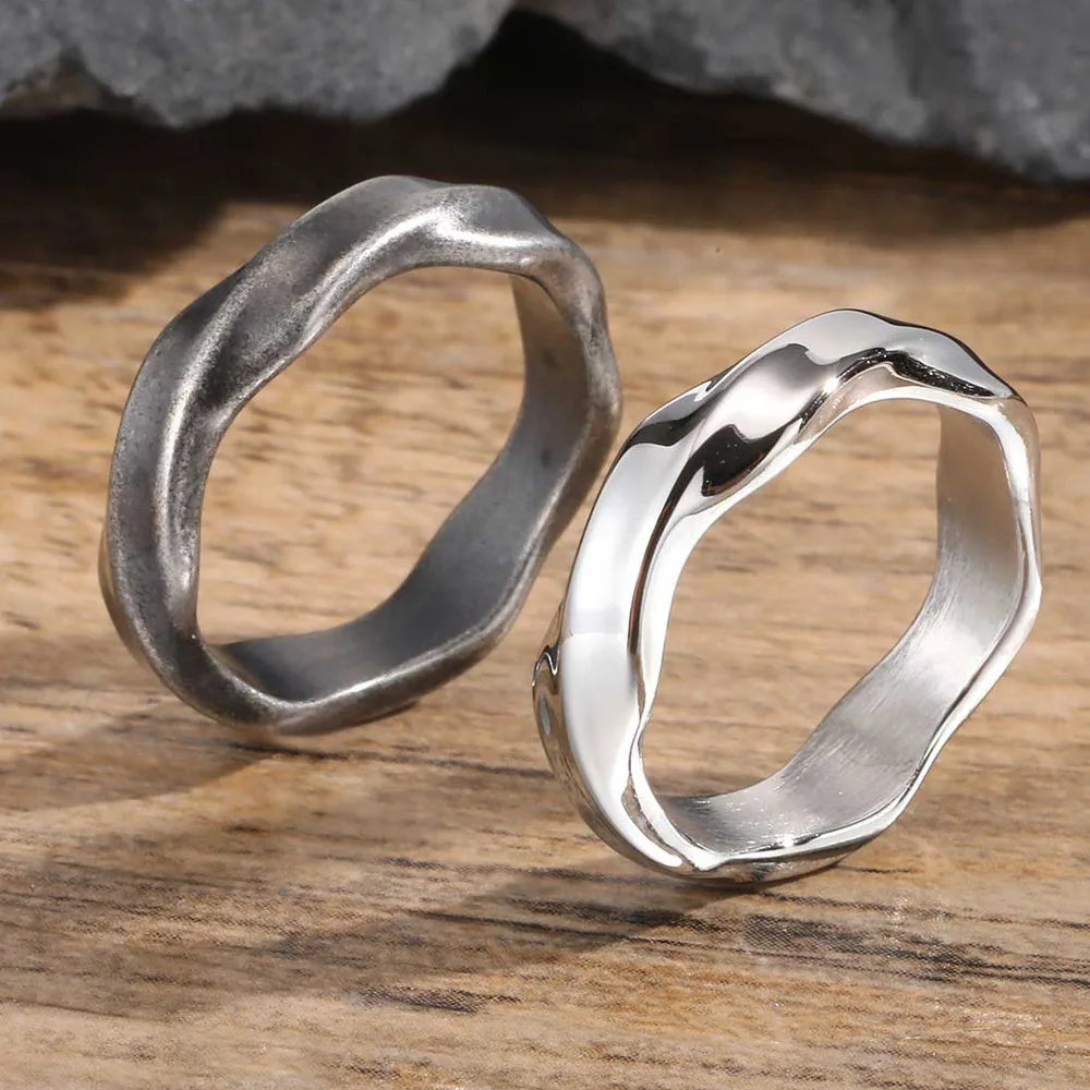 Vnox 2025 New Mobius Ring for Men Boys, Oxidized Twisted Stainless Steel Finger Band,Retro Endless Love Anniversary Gift for Him
