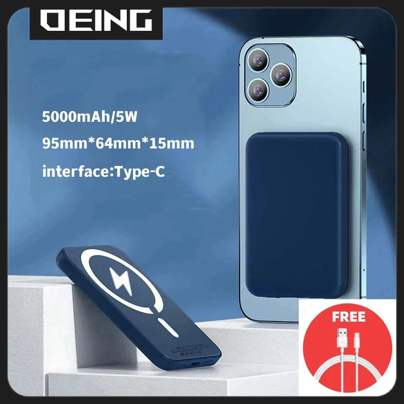 Magnetic Powerbank For iPhone Type-C External Auxiliary Battery Portable Wireless Charger For Apple Original Magsafe Power Bank