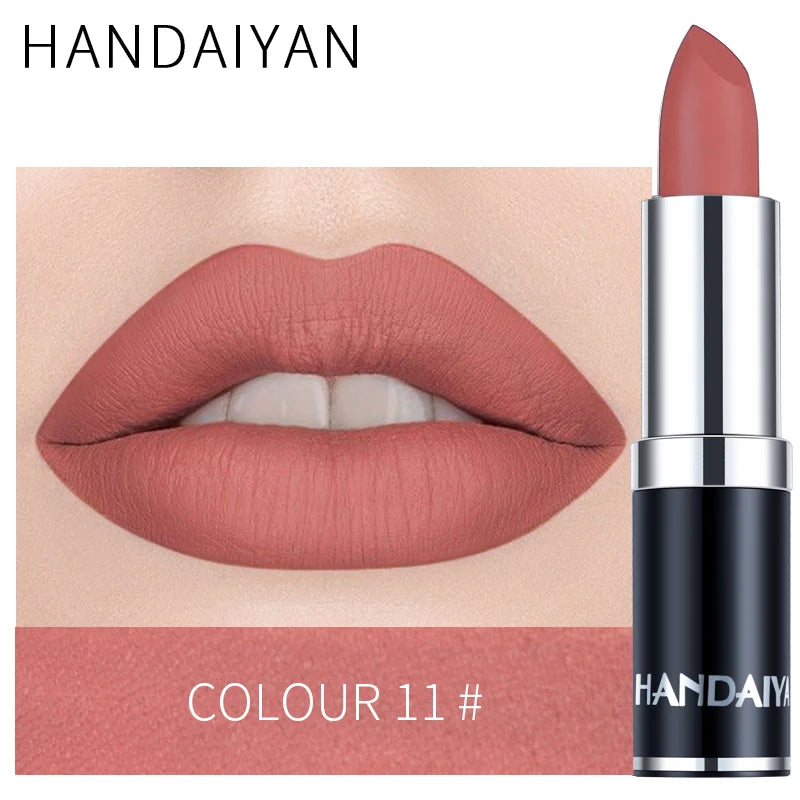 HANDAIYAN 12-COLOR MATTE LIPSTICK WATERPROOF LONG-LASTING MOISTURIZING VELVET MATTE LIPSTICK