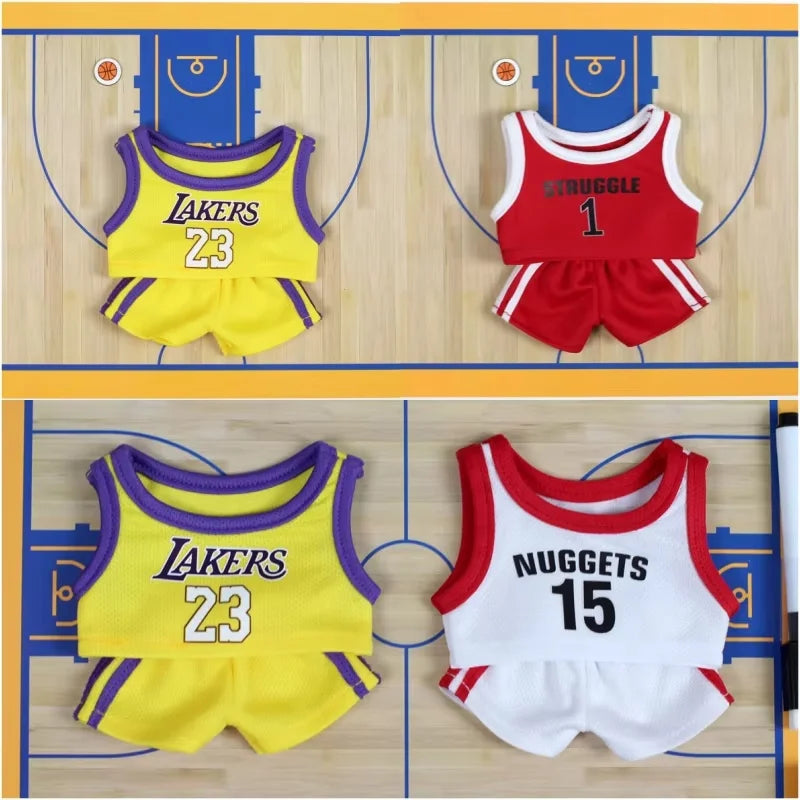 New Sale Only Selling Clothes 17cm First Second Generation Labubu Basketball Clothes Cute Doll Decoration Handmade Doll Clothes