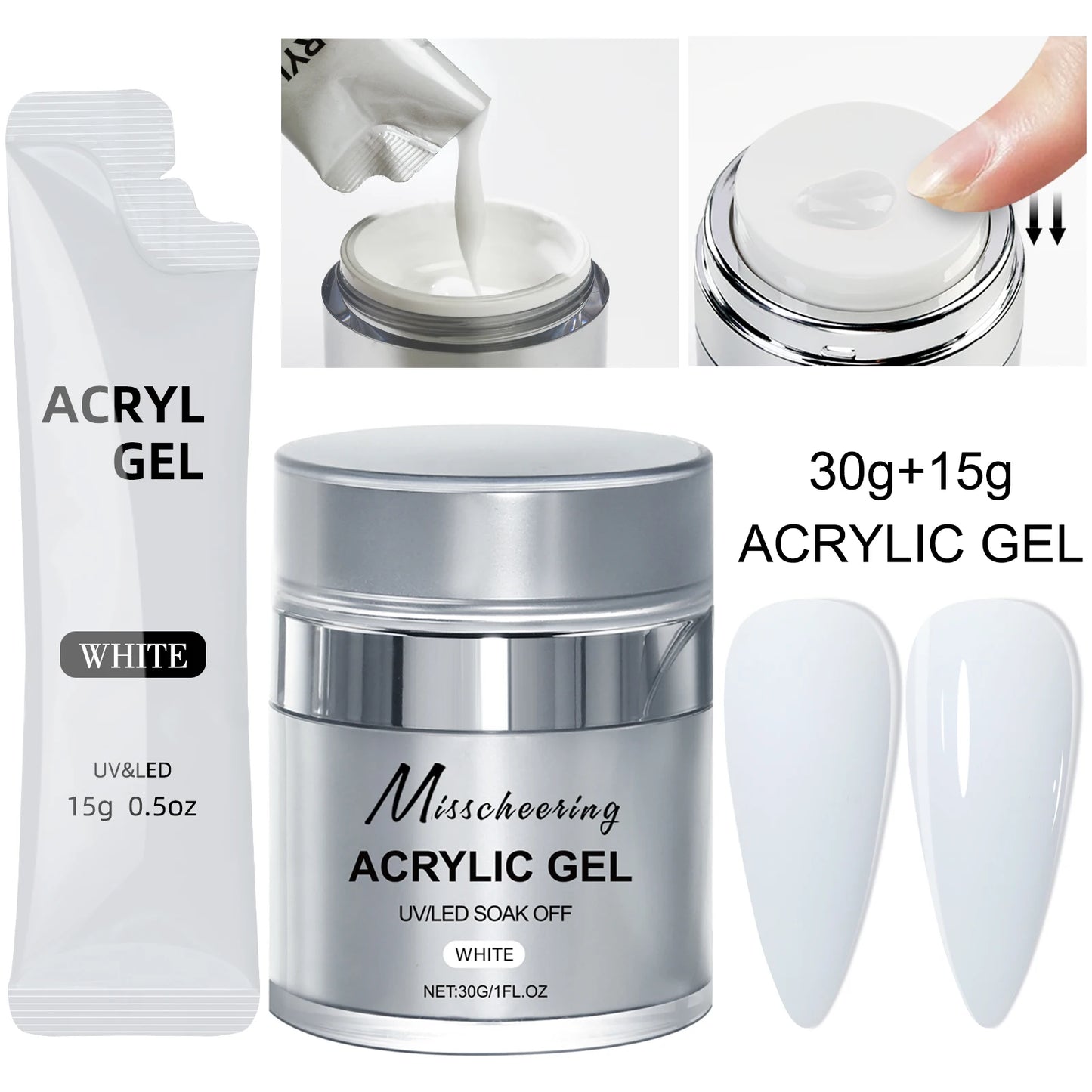 150g Large Capacity Nail Extension Gel Acrylic Semi-Permanent UV/LED Gel Varnish Suitable for DIY Design Nail Art Extension Tool