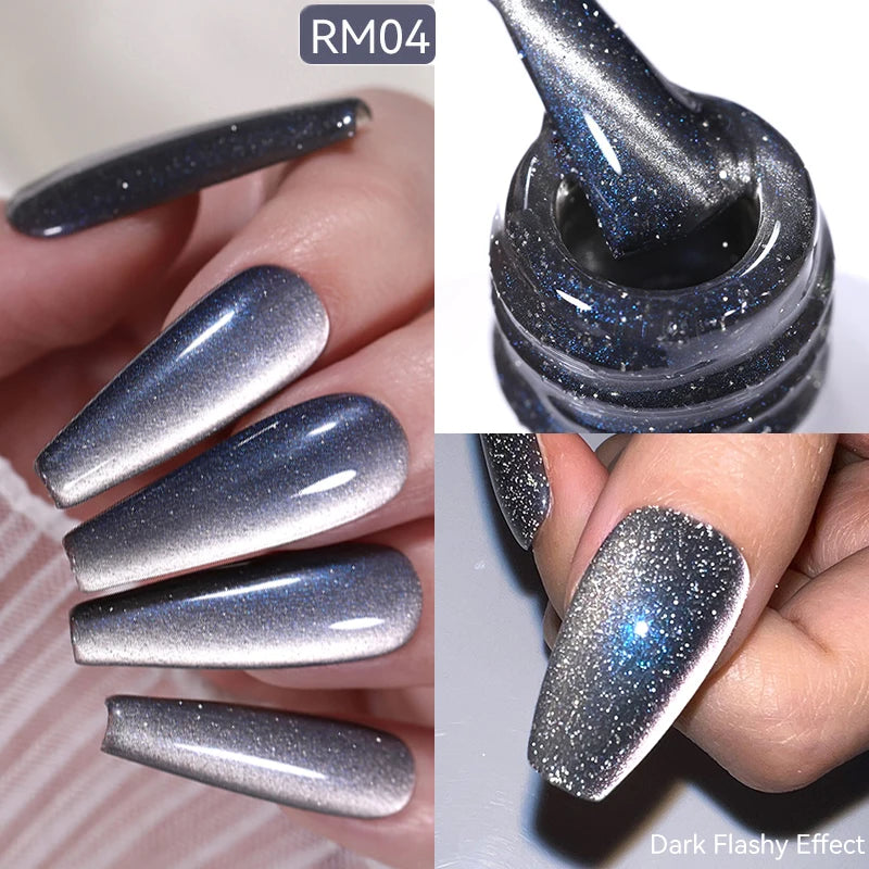 BORN PRETTY 10ml Black Glass Cat Magnetic Gel Nail Polish Punk Style Nail Art Manicure Varnis Semi Permanent Gel