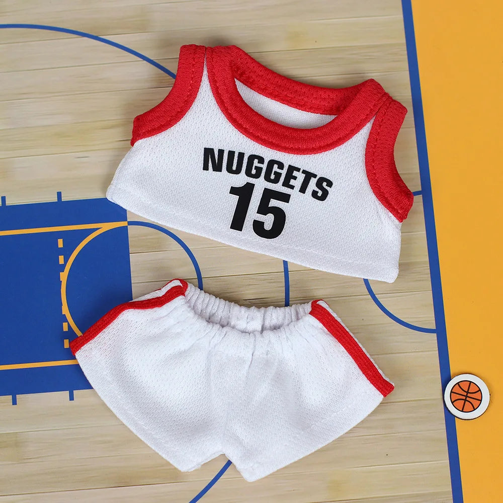 New Sale Only Selling Clothes 17cm First Second Generation Labubu Basketball Clothes Cute Doll Decoration Handmade Doll Clothes