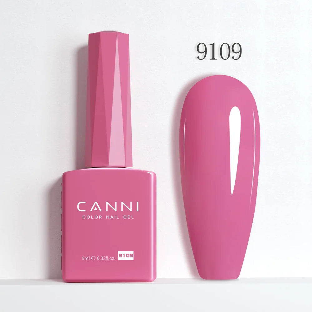 CANNI Hema Free Nail Gel Polish Christmas Red Color Collection Semi Permanent Nail Dehydrator Primer 9ml French Gorgeous Color