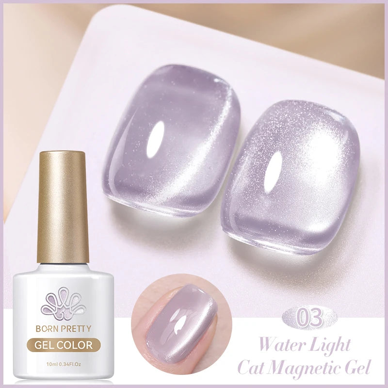 BORN PRETTY 10ml Super Shining Reflective Cat Magnetic Gel Ultra Shine Glitter Red Silver Soak Off UV LED Gel Nail Art Varnish