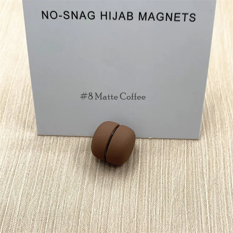 Strong Metal Plating Magnetic Hijab Clip Safe Hijab Brooch Scarf Accessories No Hole Pins Brooch Magnet Muslim Scarf Jewelry Set