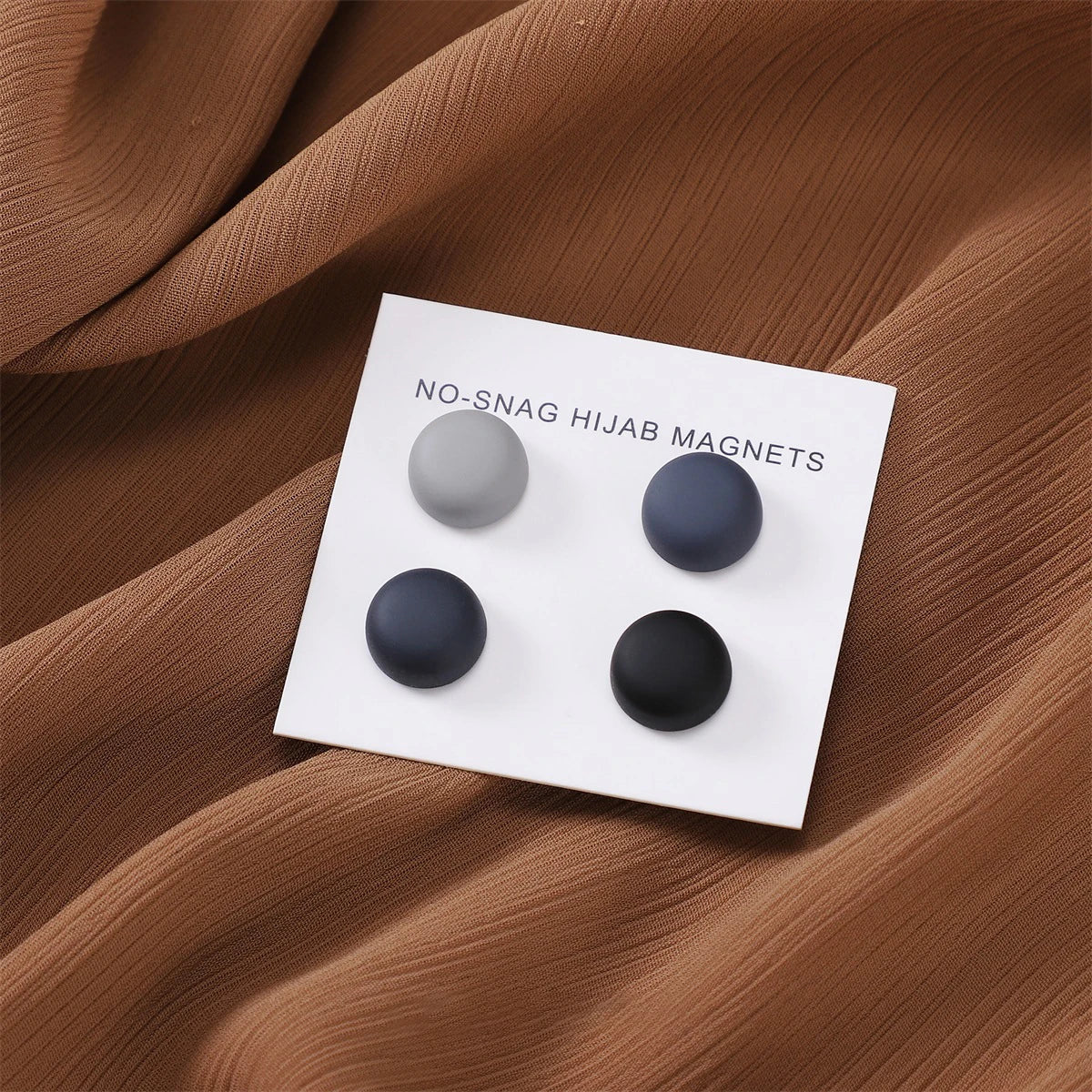 8pcs / Card Matte Magnet Hijab Pins Magnetic Brooch Headscarf Women Shawl Strong Magnetic Button Headscarf Accessories Mix Color