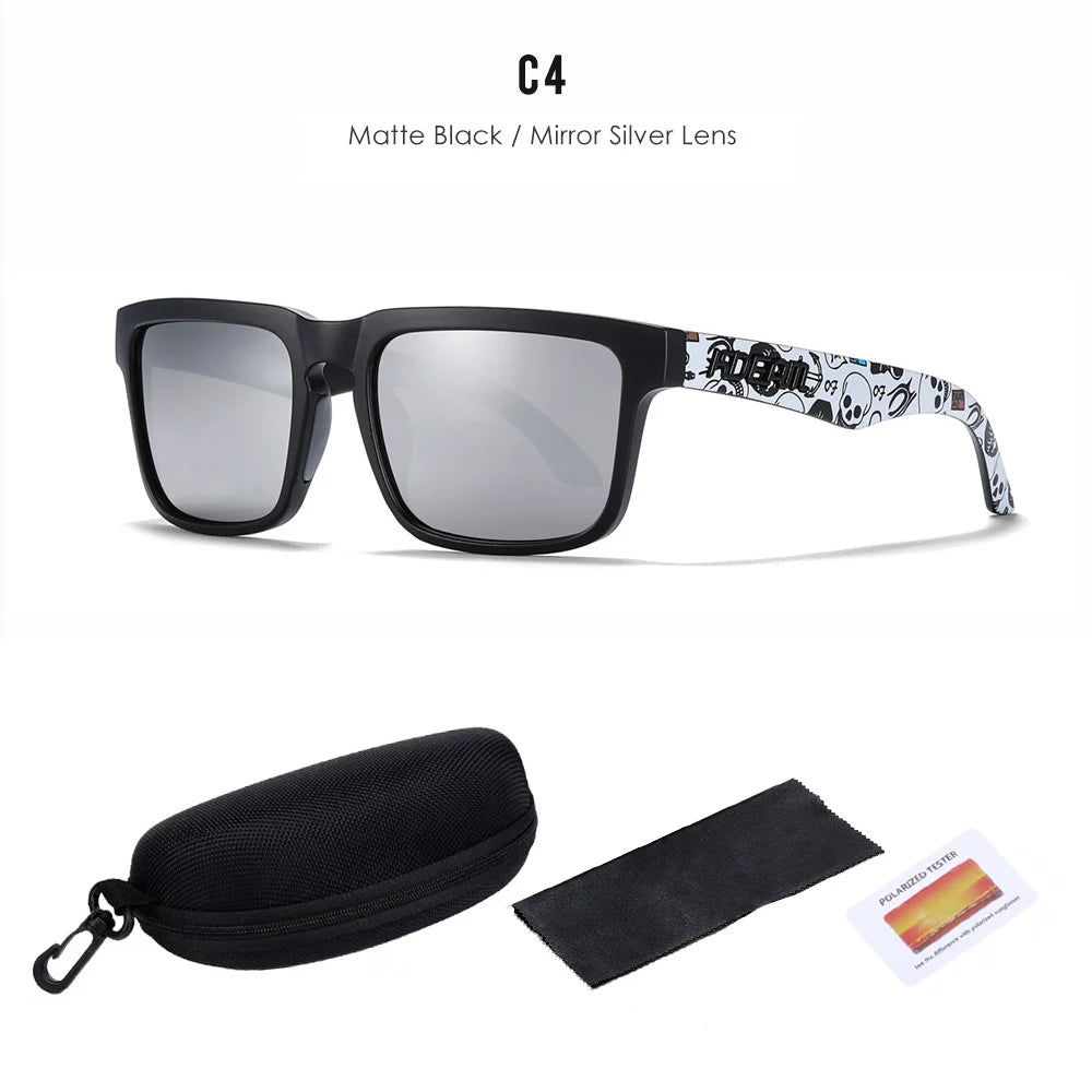 2025 Kdeam Polarized Sunglasses for Men Women Fashion Unisex Brand Trendy Outdoor Eyewear For Couple Mirror red lens