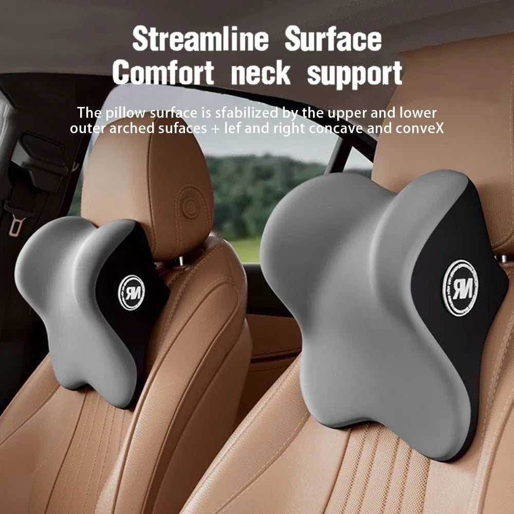 2025 Car Memory Foam Headrest Set Car Neck Pillow Car Lumbar Waist Cushion Waist Support Car Seat Pillow Accessories Tools