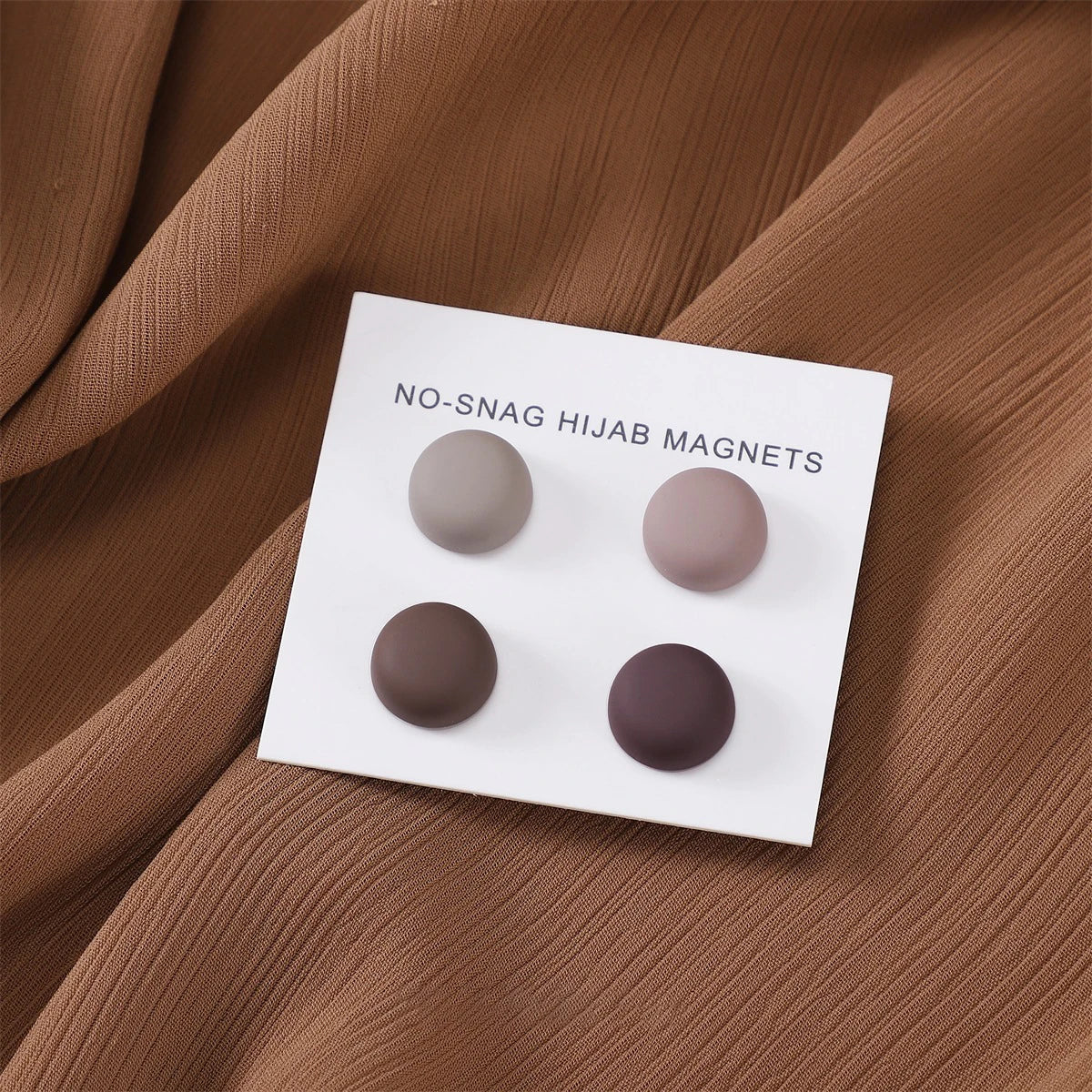 8pcs / Card Matte Magnet Hijab Pins Magnetic Brooch Headscarf Women Shawl Strong Magnetic Button Headscarf Accessories Mix Color
