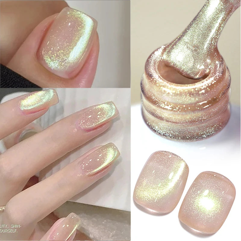 BORN PRETTY 10ml Super Shining Reflective Cat Magnetic Gel Ultra Shine Glitter Red Silver Soak Off UV LED Gel Nail Art Varnish