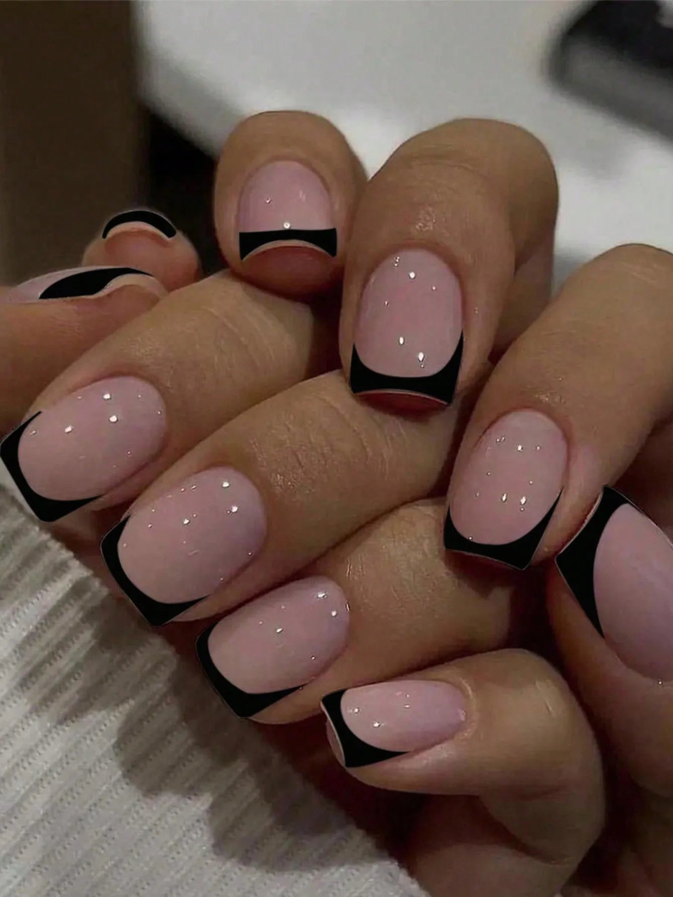 ARTAUG 24PCS Press On Nails Short Almond Wine Red High Saturation Fake Press On Nails Korean Press On Nails Valentine'S Day