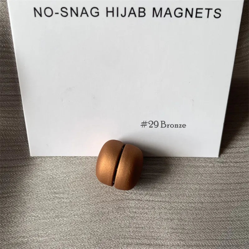 Strong Metal Plating Magnetic Hijab Clip Safe Hijab Brooch Scarf Accessories No Hole Pins Brooch Magnet Muslim Scarf Jewelry Set