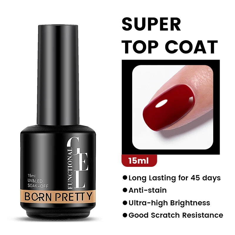 BORN PRETTY 30ml Glitter Acrylic Gel Finger Extension Nail Polish Silver Pink Extension Gel Polish Soak Off Nail Slip Solution