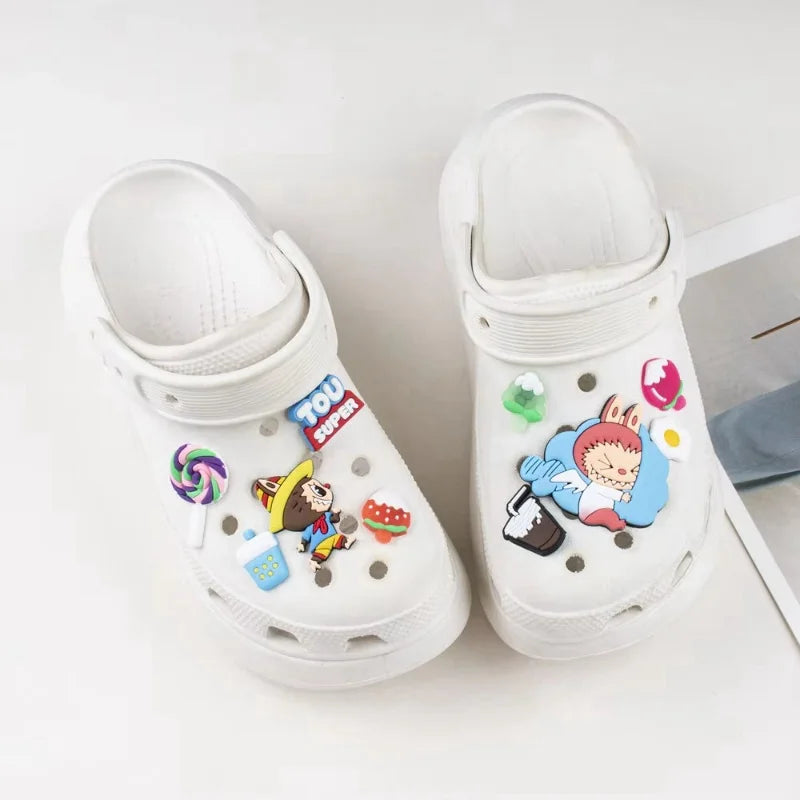 Jibbitz Cute Vibrant Cartoon Shoe Charms Set Fashion PVC DIY Accessories for Men & Women Parties & Birthday Gifts